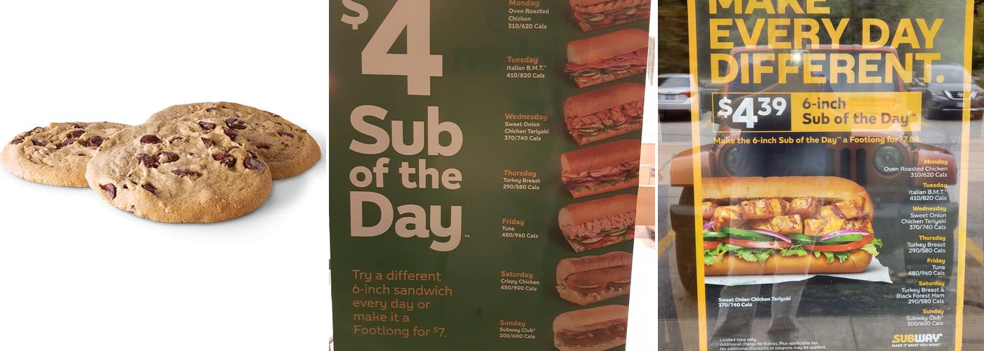 Subway Menu