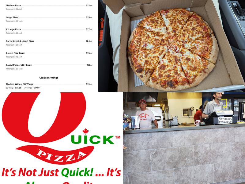 Quick Pizza Menu