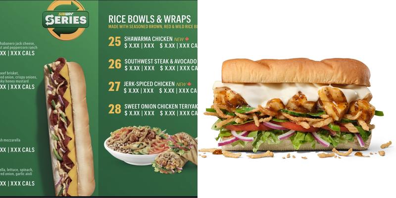Subway Menu