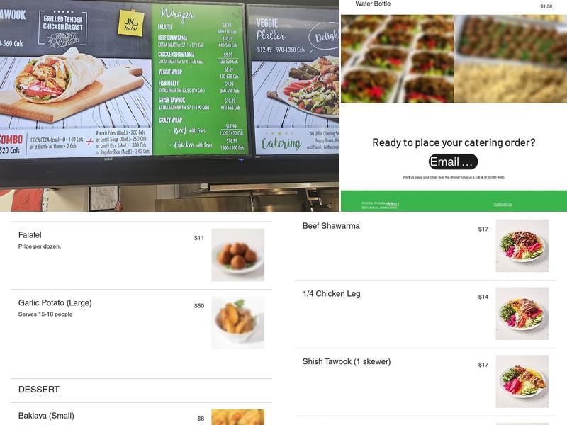 Ali Baba's Middle Eastern Cuisine Menu