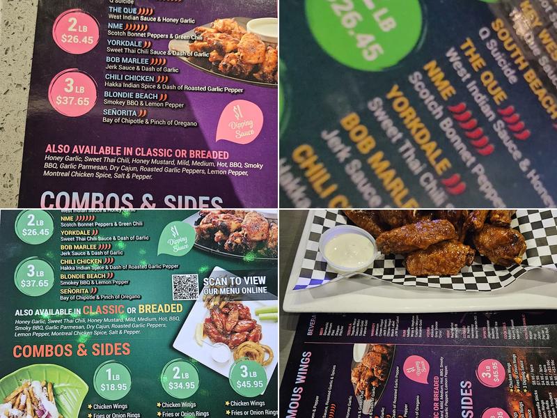 Miami Wings Pub house Menu