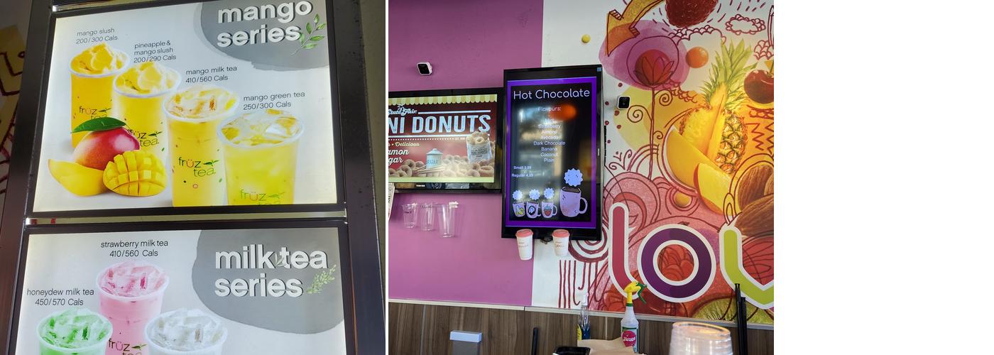 Fruz Bubble Tea Menu