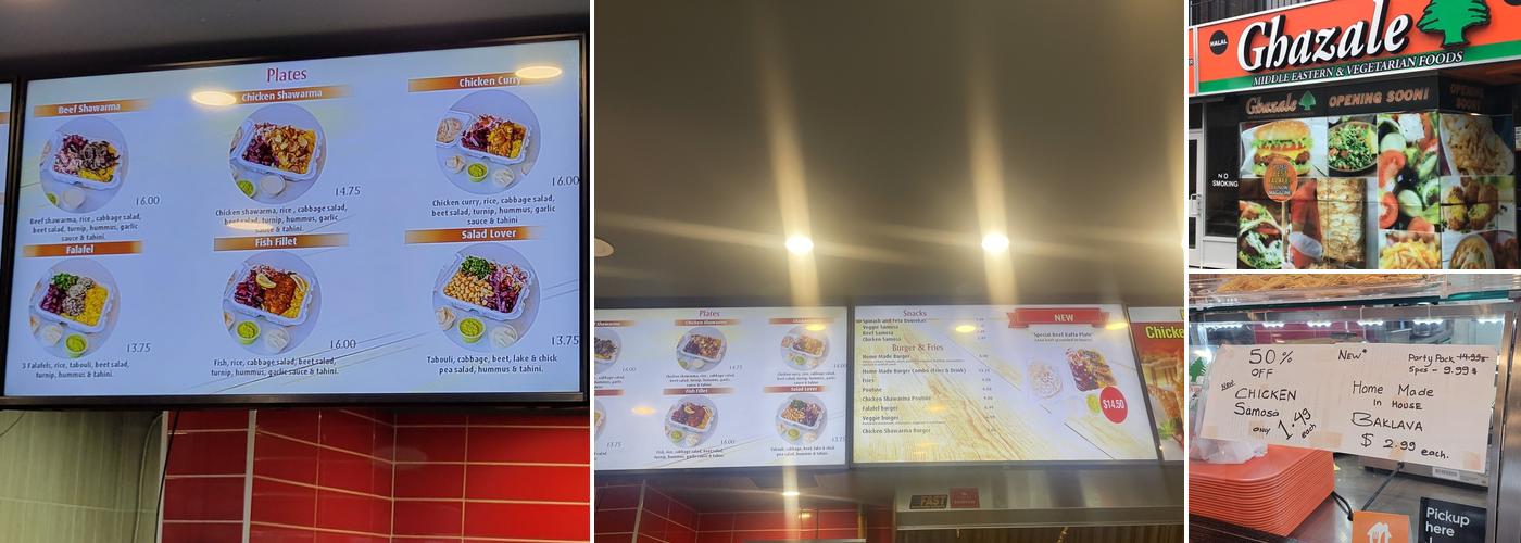 ghazale Menu