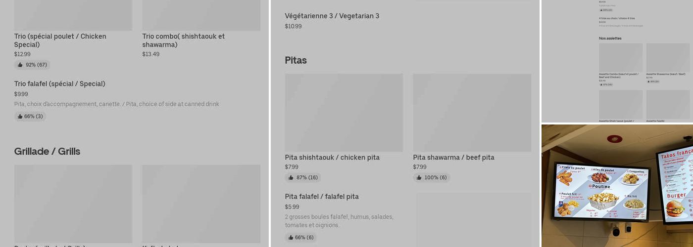 Restaurant Basha Menu