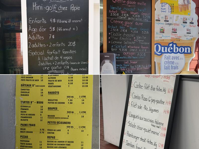 Restaurant Chez Papie Menu