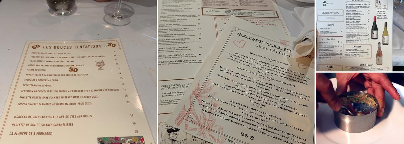 Chez Leveque Menu