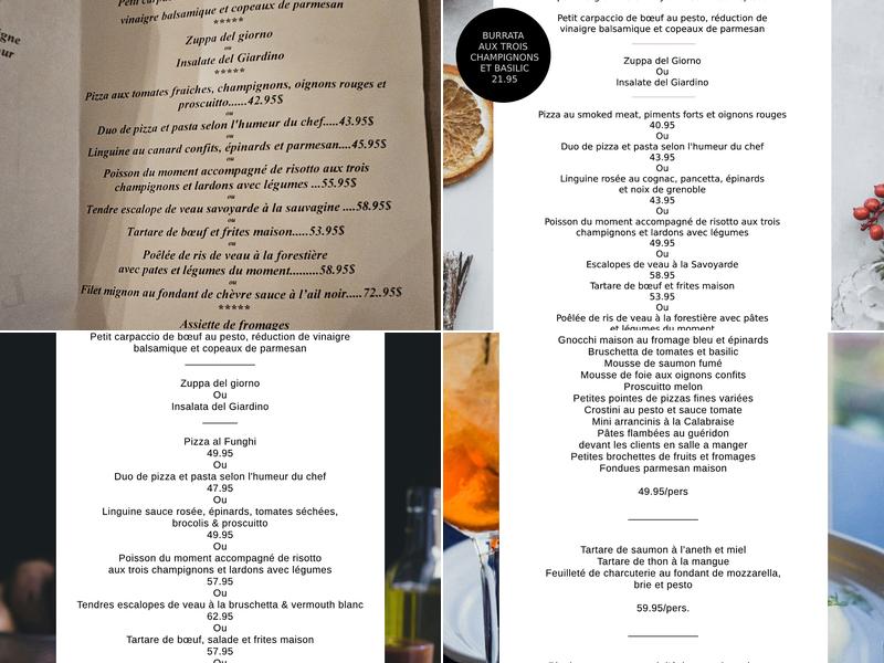 Restaurant Trattoria La Scala Menu