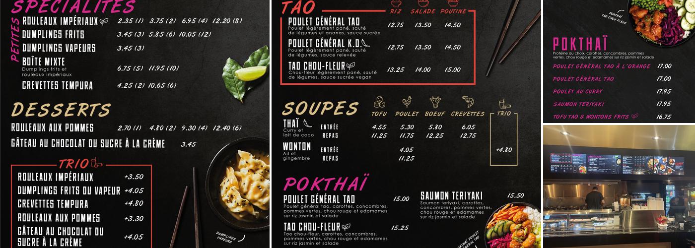 Thaïzone Menu