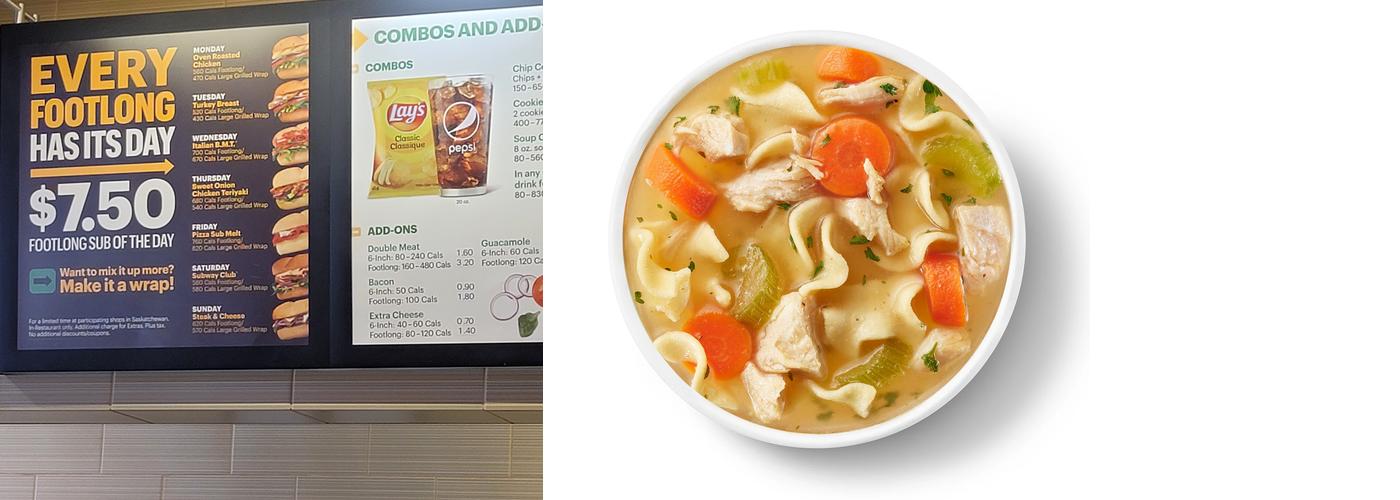 Subway Menu