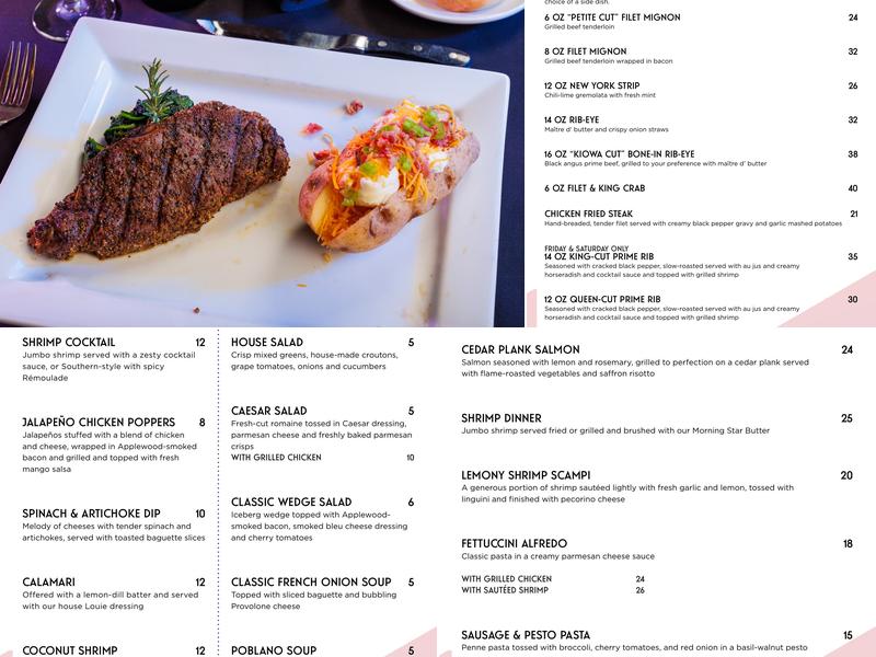 Morning Star Steakhouse Menu