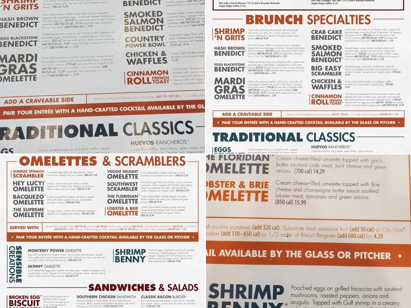 Another Broken Egg Cafe Menu