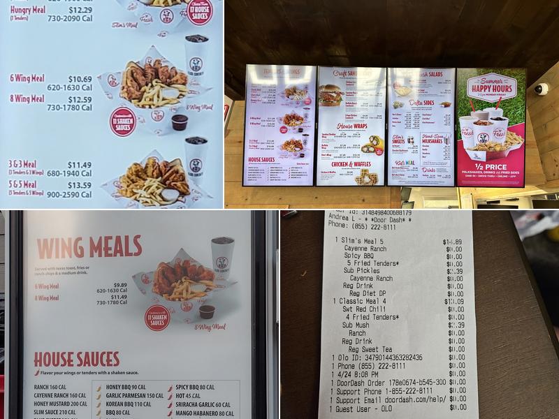 Slim Chickens Menu