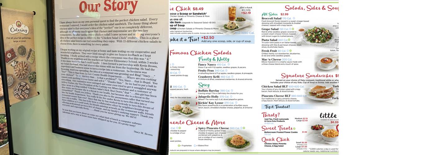 Chicken Salad Chick Menu