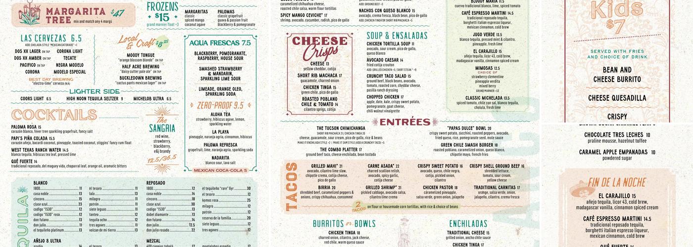 Blanco Cocina + Cantina Menu