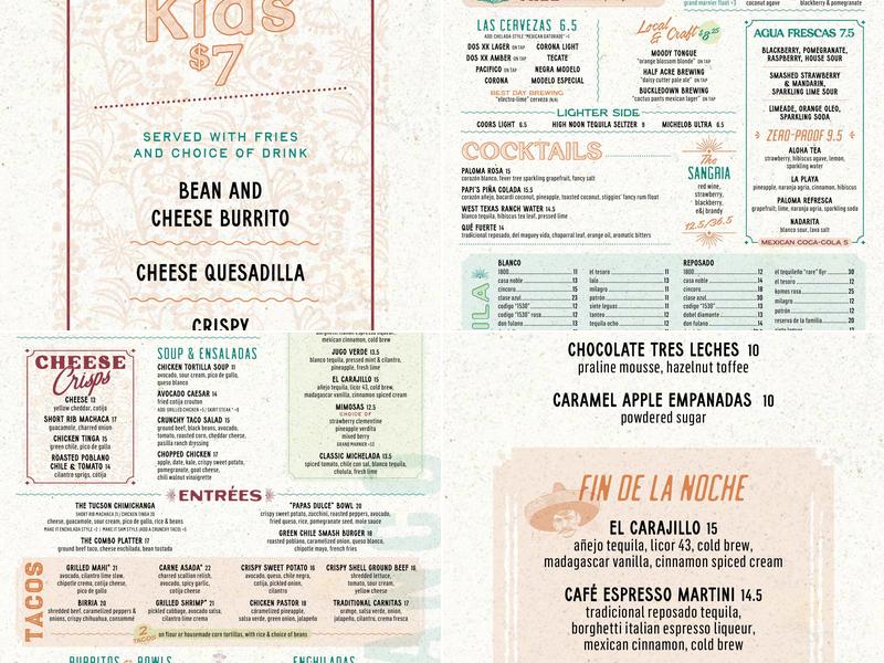 Blanco Cocina + Cantina Menu