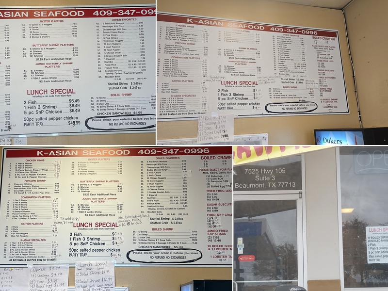 K Asian Kitchen Menu