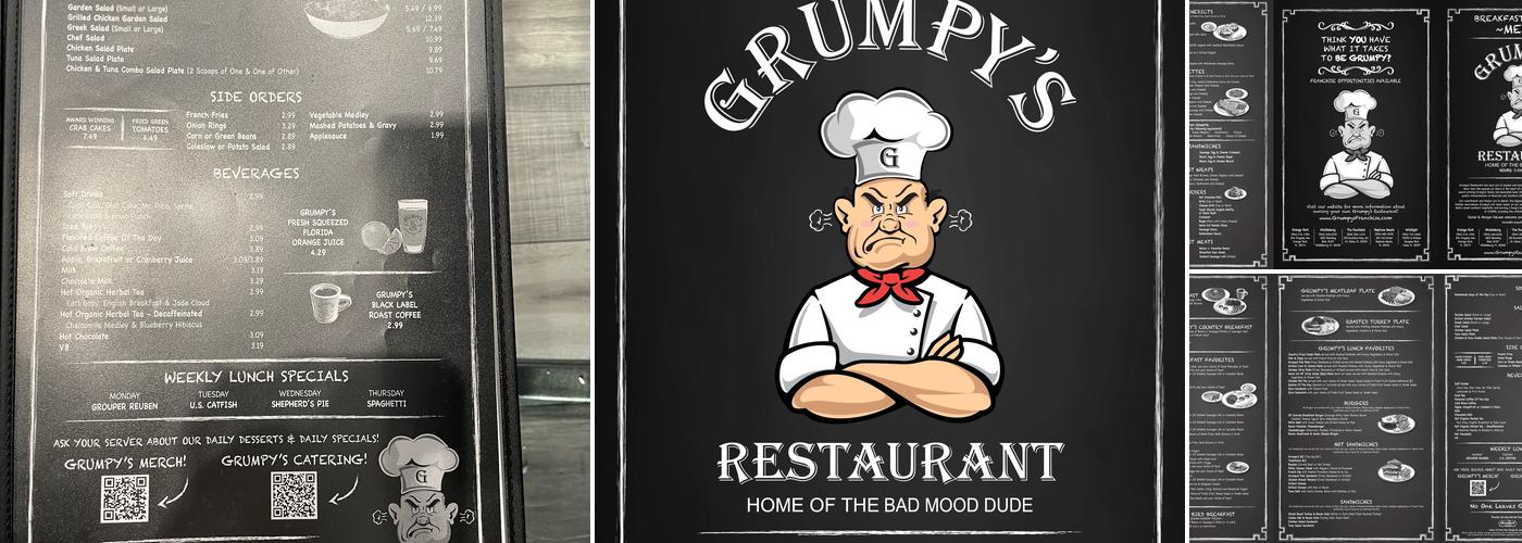 Grumpy's Restaurant Menu