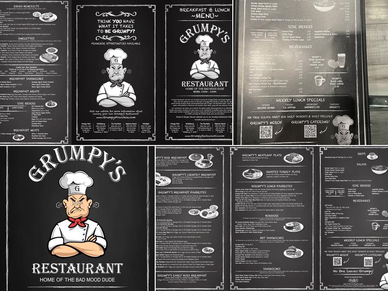 Grumpy's Restaurant Menu