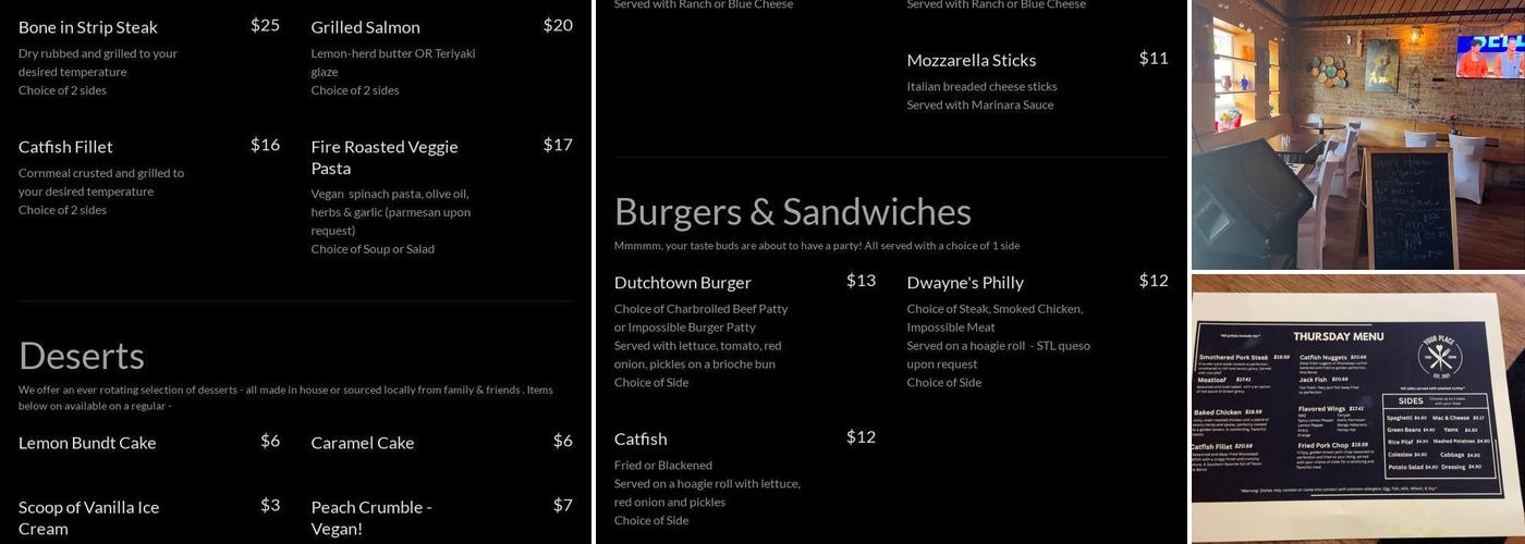 Your Place Diner Menu
