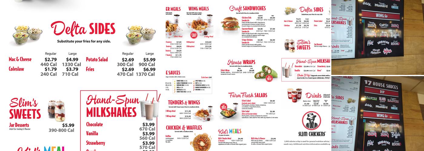 Slim Chickens Menu