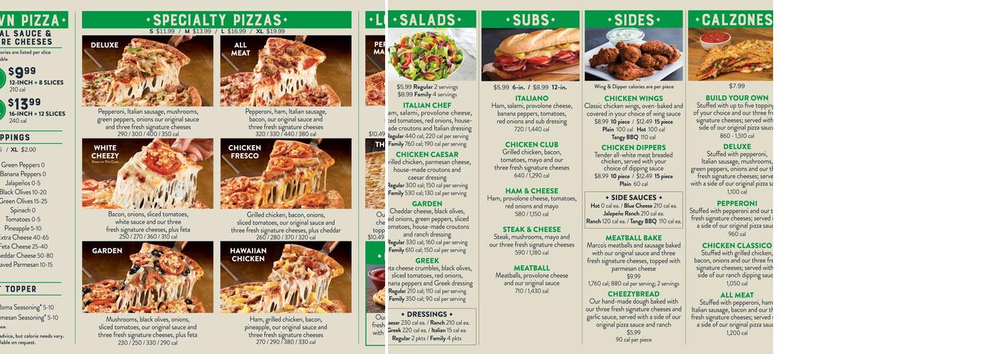 Marco's Pizza Menu