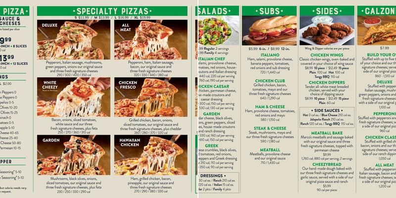 Marco's Pizza Menu