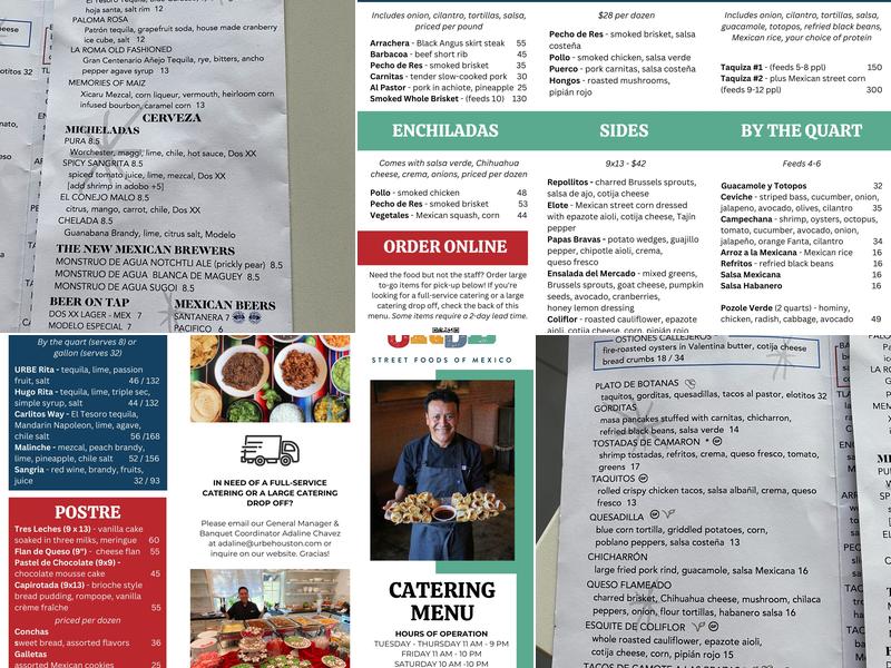 Urbe Menu