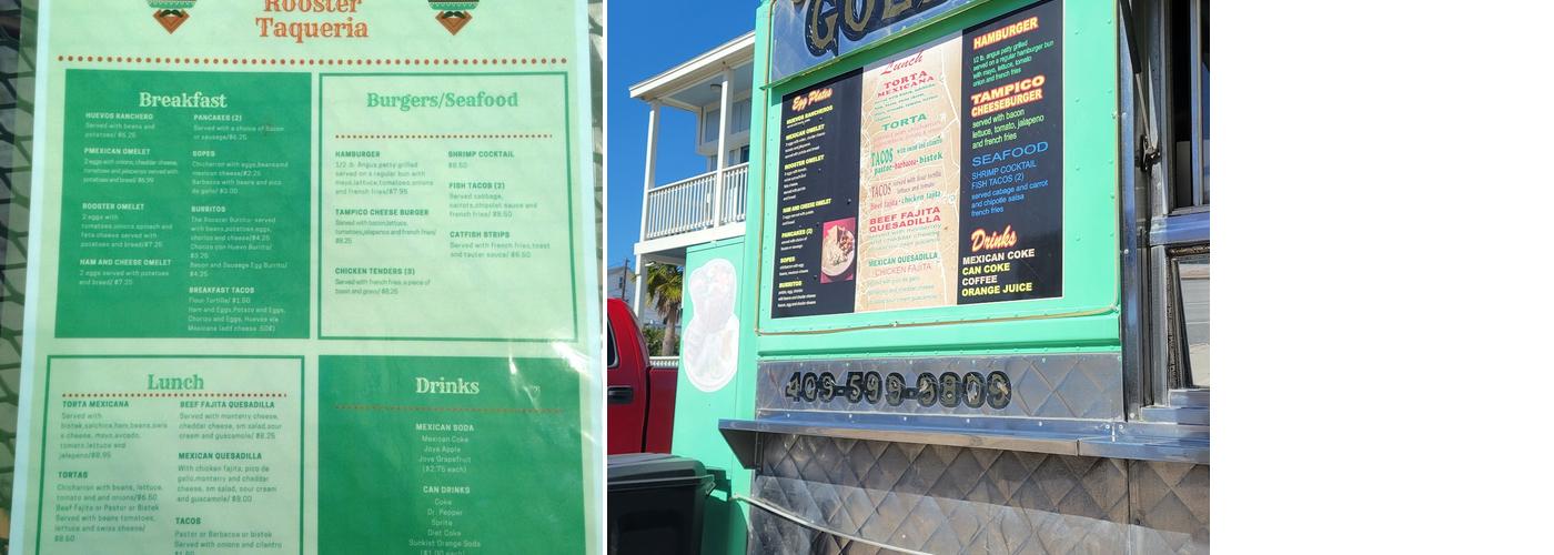 Golden Rooster Taqueria Menu