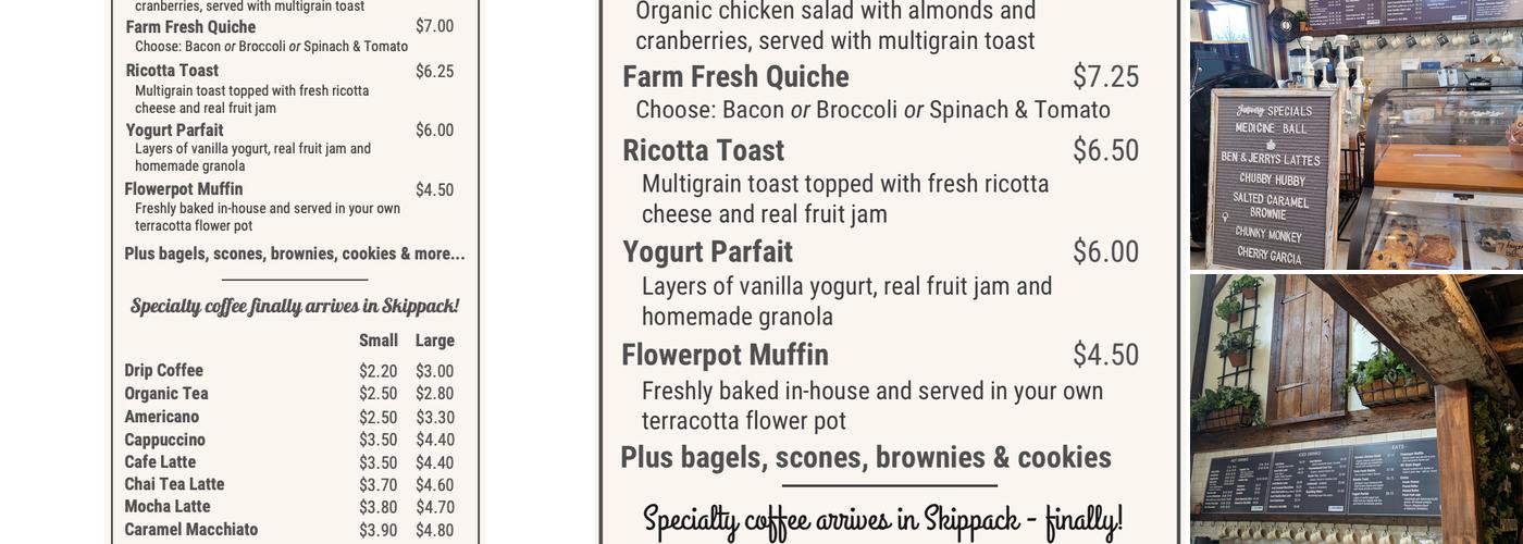 Blossom Cafe Menu