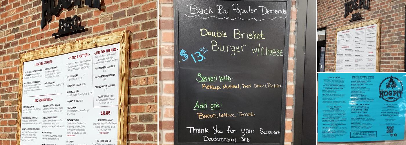 Hog Pit BBQ Menu