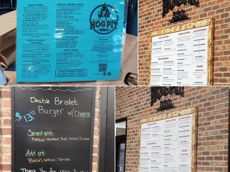 Hog Pit BBQ Menu