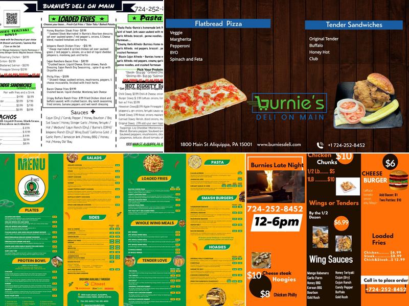 Burnie's Deli on Main Menu