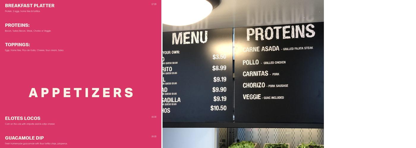 Sol Mexican Grill Menu