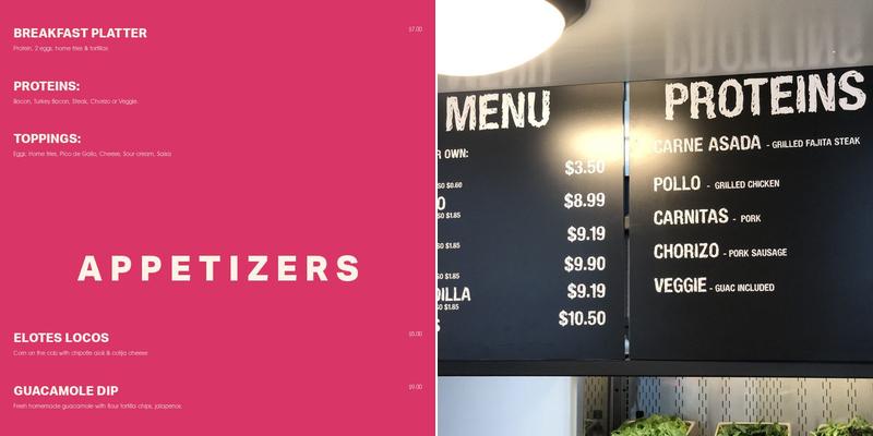 Sol Mexican Grill Menu