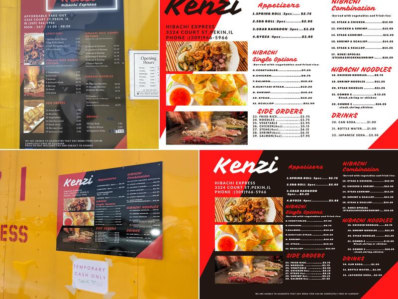 Kenzi Hibachi Express Menu