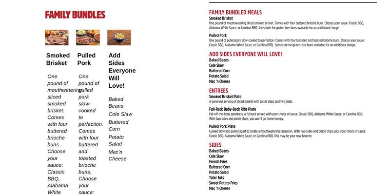 Libby's BBQ Menu