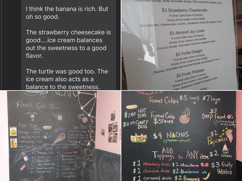 Funnel Cake Spot Menu