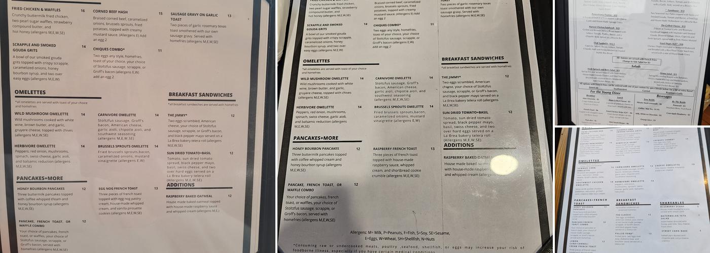 Jake's On Main Menu
