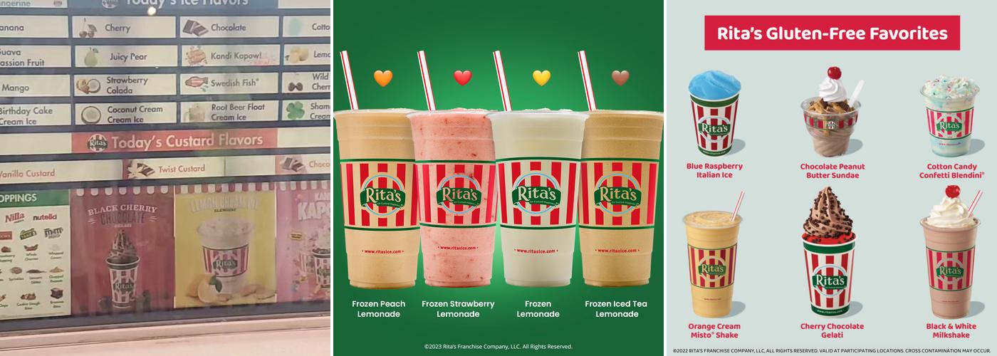 Rita's Italian Ice & Frozen Custard Menu