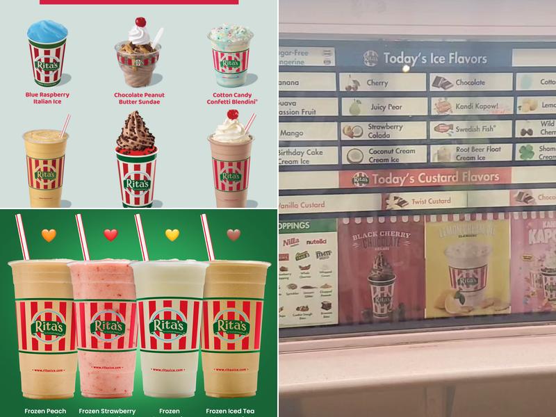 Rita's Italian Ice & Frozen Custard Menu