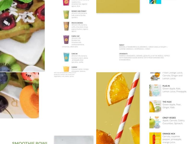 jugo Menu