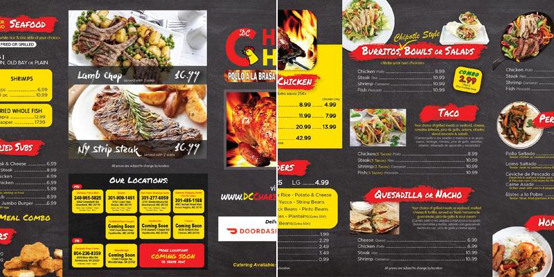 Charcoal Chicken Menu