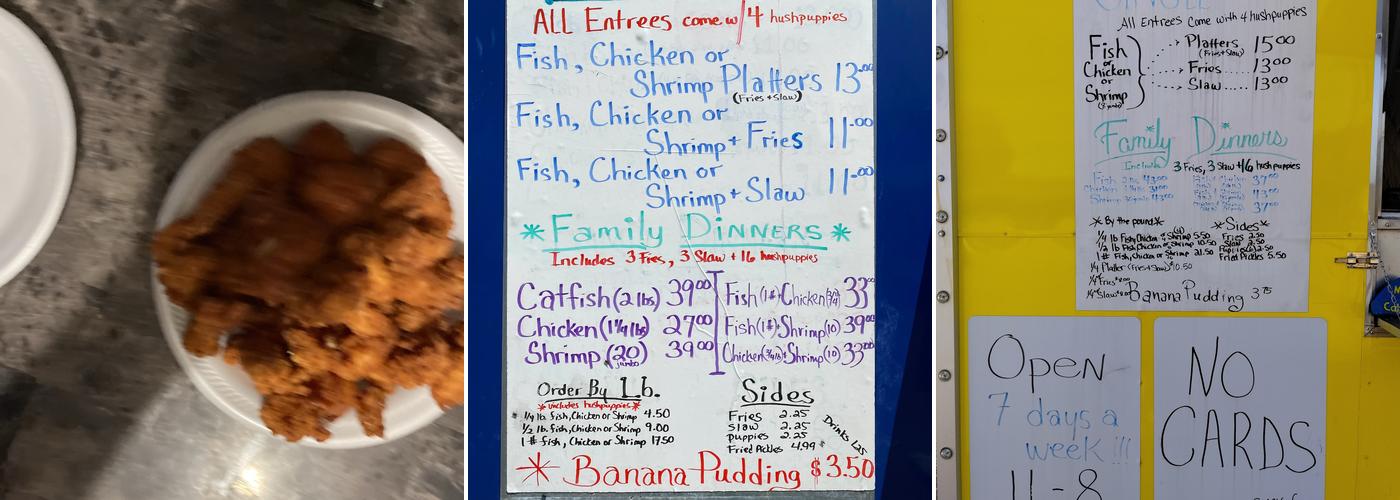 Mackey’s Catfish Menu