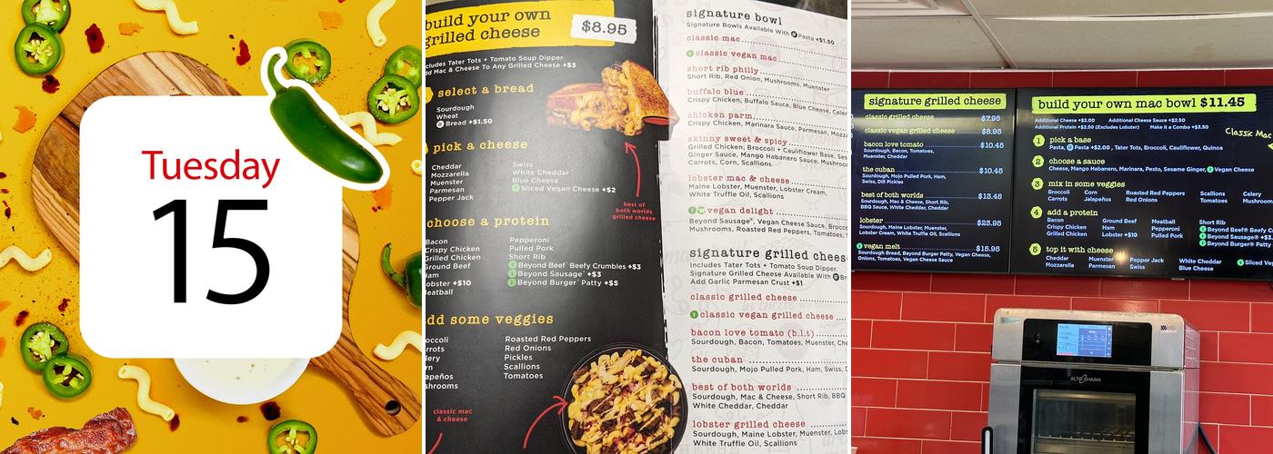 I Heart Mac & Cheese Menu