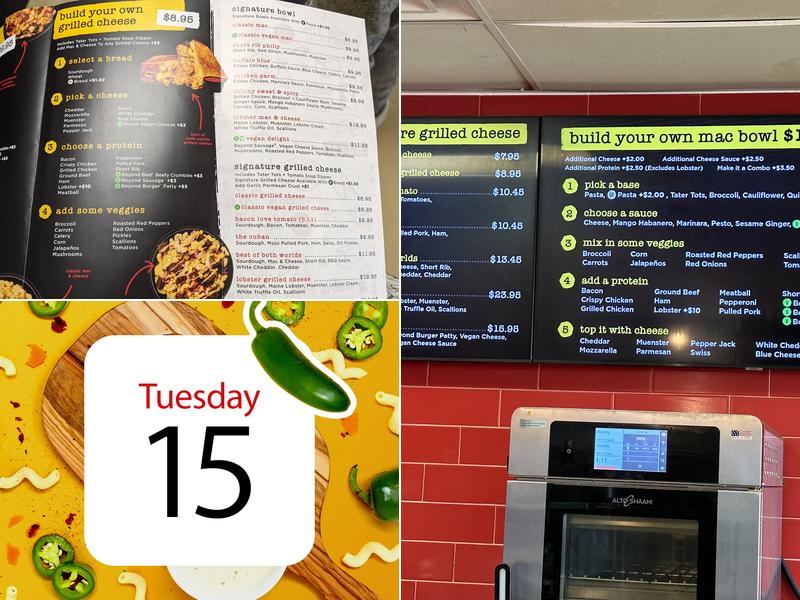 I Heart Mac & Cheese Menu