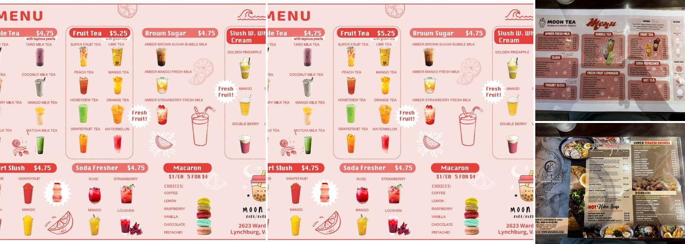 Moon Tea Menu