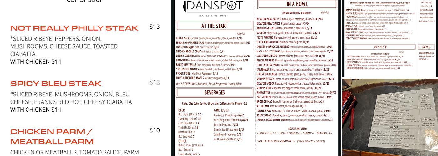 Danspot Menu