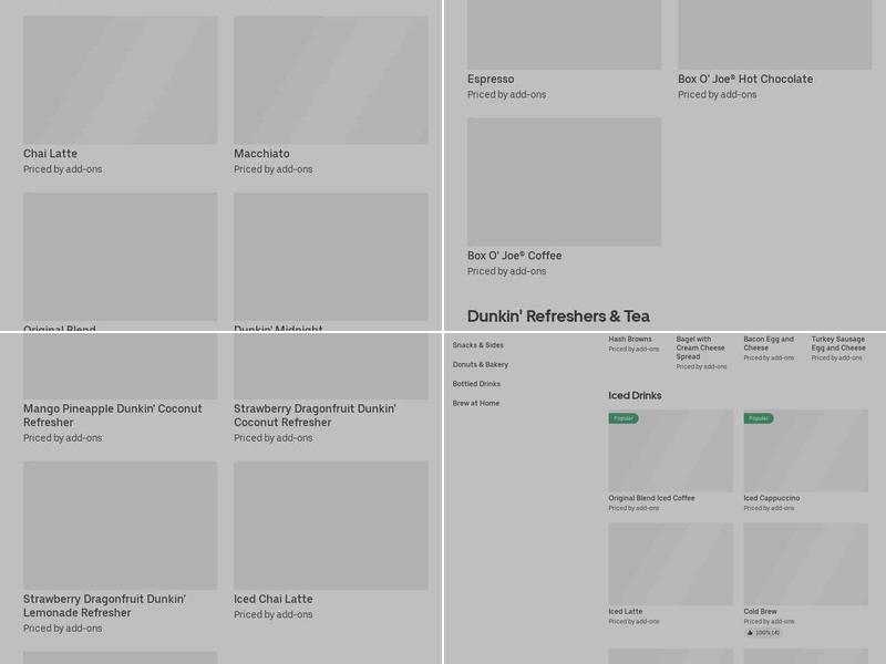Dunkin' Menu