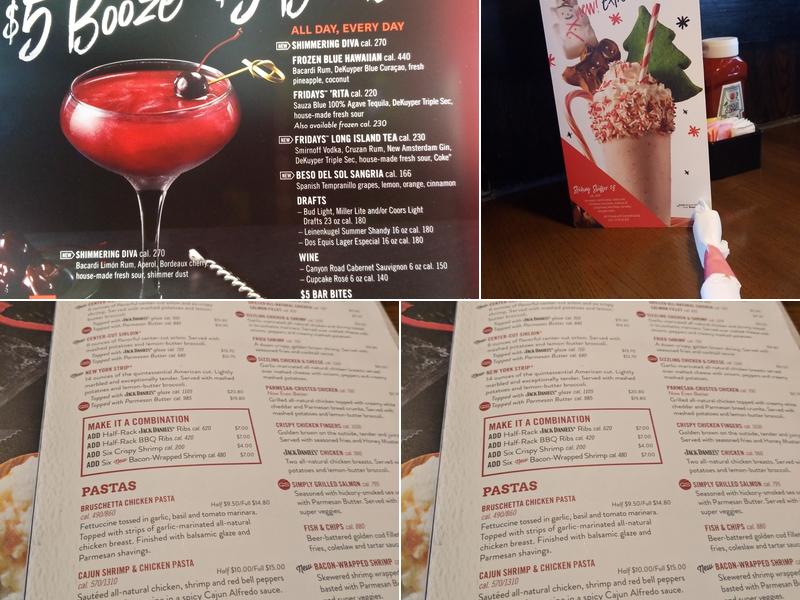 TGI Fridays Menu
