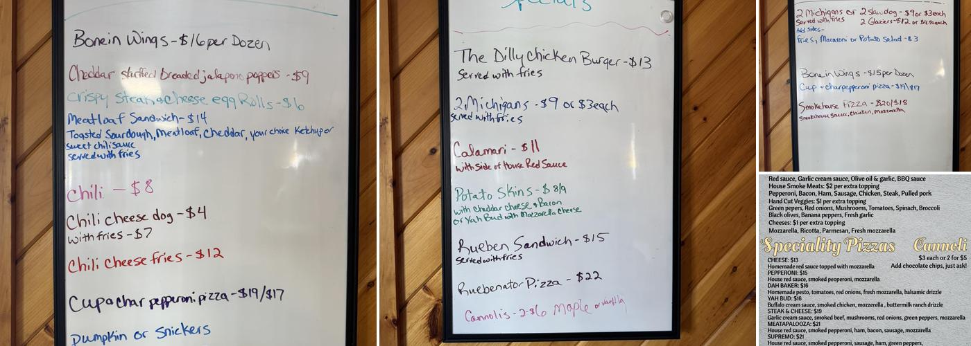 SmokeHouse Pizzeria Menu